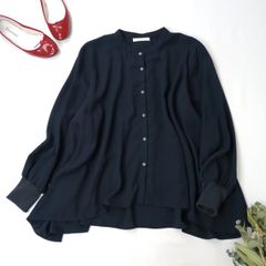 J478 フランス製 23SS アトリエフランセ Plage ブラウス シワ加工