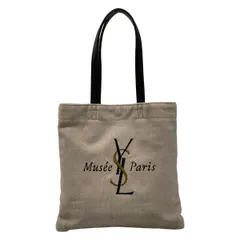 YvesSaintLaurent(イヴサンローラン) トートバッグ - グレーベージュ×黒 Musee Paris/展示会ノベルティ/ミニバッグ