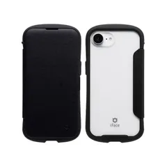 iFace Reflection iPhone 17e/16e ケース 手帳型 クリアケース(ブラック)【 アイフェイス スマホケース 耐衝撃 アイフォン17e iphone16e 手帳 ダイアリーケース カード収納 ポリカーボネート ストラップホール付き】