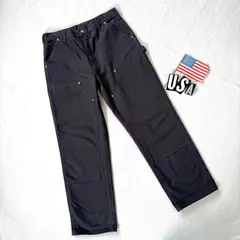 【美品・34×30】カーハート ダブルニー B01 ペインターパンツ ブラック USA製 アメリカ製 ヴィンテージ ビンテージ 黒