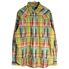 Polo by Ralph Lauren ポロ ラルフローレン ウエスタンシャツ マドラスチェック(メンズ L)中古 古着 X9411