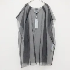 【新品同様】Maison Margiela メゾンマルジェラ シアーワンピース ロングトップス メッシュ クルーネック ナイロン ブラック イタリア製 レディース 38 a00926のサムネイル
