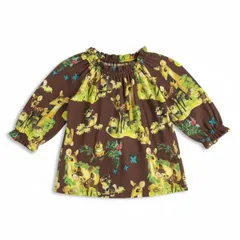 ムチャチャ MUCHACHA カットソー ディズニー タグ付き バンビ 襟袖口ゴム入り ブラウン 0サイズ 995380