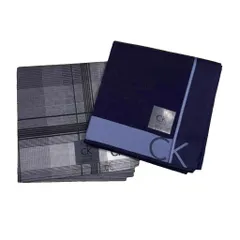 カルバンクライン CALVIN KLEIN タグ付き ハンカチ 2枚セット 紺 ネイビー グレー ■GY99