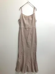 新品 LAUIR ラウアー バックリボン マーメイド キャミソール ワンピース sizeM/ベージュ ■■ レディース