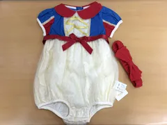 【新品タグ付】白雪姫風 ロンパース ヘアバンド付 半袖 80 コスプレ ハロウィン 女の子