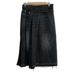 Sacai(サカイ) 巻きスカート サイズ2 M レディース美品  - 21-05475 黒 ロング/デニムのサムネイル