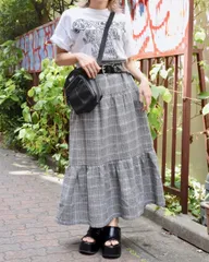 Glen Check Mermaid Long Skirtのサムネイル