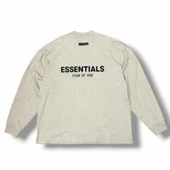 FEAR OF GOD ESSENTIALS FELT LOGO LS TEE 長袖Tシャツ カットソー ロンT FOG フィアオブゴッド エッセンシャルズ DARK OATMEAL L （14078M）
