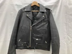 ノンブランド Genuine leather ダブルライダース 表記サイズ40 ブラック のサムネイル
