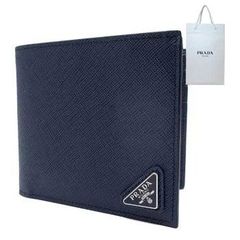 PRADA 二つ折り財布 ブラック トライアングル シボ 2MO738 財布 - メルカリ