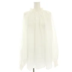 B&Y ユナイテッドアローズ BEAUTY&YOUTH ビューティー&ユース BY バックボタンボリュームスリーブブラウス シャツ 長袖 白 ホワイト 1621-162-1684 /HN