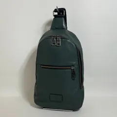 2603-296｜コーチ ボディバッグ レザー グリーン