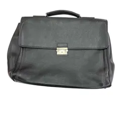 180053 Salvatore Ferragamo サルヴァトーレフェラガモ ビジネスバッグ ブラック レザーのサムネイル