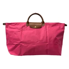 LONGCHAMP(ロンシャン) ハンドバッグ ル・プリアージュオリジナル ピンク×ブラウン 折りたたみ レザー