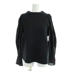 ロペ ROPE カットソー 袖切替 38 黒 ブラック 長袖 モックネック パフスリーブ /AP