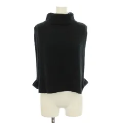 スナイデル SNIDEL ニットベスト F 黒 タートルネック リブ編み /JP