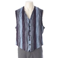 ISSEY MIYAKE プリーツベスト ネイビーとターコイズ - メルカリ