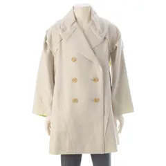 イッセイミヤケ 09AW ウール ラウンド ダブルブレスト ロング コート IM93FA509 オフホワイト ライトグリーン 2【中古】のサムネイル