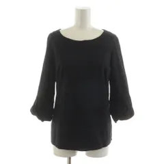 セオリーリュクス theory luxe シャツ ブラウス 五分袖 38 黒 ブラック /RR