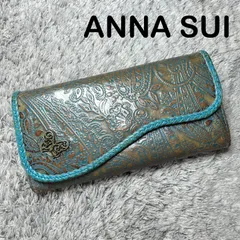 ANNA SUI アナスイ 長財布 本革 レザー がま口 エンボス
