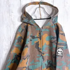 【まとめ購入大歓迎】ティンバーランド Timberland 迷彩 カモフラージュ柄 フルジップ スウェット パーカ#417y26