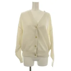 グリーンレーベルリラクシング ユナイテッドアローズ green label relaxing ブライトポリ Vネック ニット カーディガン F アイボリー Vネック 無地 長袖 /JP