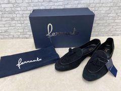 極美品】FERANTE 7 大丸別注 レザー コインローファー ネイビー - メルカリ