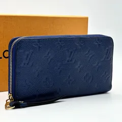【極美品】ルイヴィトン　アンプラント　ジッピーウォレット　メタリックブルー　財布