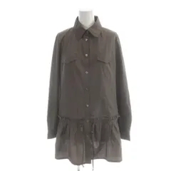 キャラオクルス CARA O CRUZ シャツ ブラウス 9 茶 ブラウン 長袖 裾ギャザー /AP