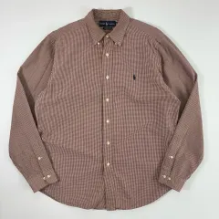 Polo ポロ ラルフローレン 90s 刺繍 コットン シャツ チェック柄