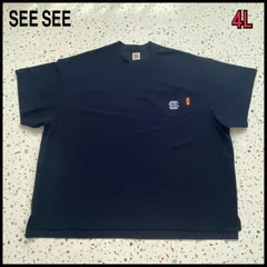 SEE SEE シーシー SUPER BIG FLAT POCKET TEE NAVY 4Lのサムネイル