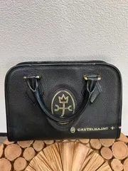 中古美品正規品　CASTELBAJAC ブラックレザー トートバッグ