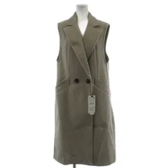 ザラ ZARA ベスト ジレ S ベージュ ノースリーブ テーラードカラー ダブルブレスト /GG ■MA