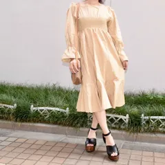 Shirring Design Mermaid One-piece（Beige）のサムネイル