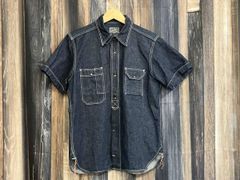 超美品SAMURAI OVERALLS デニムシャツ 半袖 - メルカリ