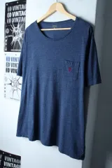 (2XL-3XL) ポロラルフローレン 半袖 Tシャツ 小さな色移り ブルー-183FF