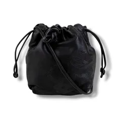 ロエベ　LOEWE 巾着型　ショルダーバッグ　ミニ　ポシェット　ブラック　黒　フラメンコ　ノット　ナッパレザー　アナグラムロゴ