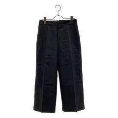 MARGARET HOWELL / マーガレットハウエル | HIGH DENSE LINEN TROUSER リネン ワイドパンツ | 1 | ブラック | レディース