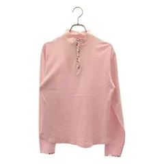 Burberry / バーバリー | golf / ノバチェックジップ ハイネック カットソー | M | ピンク | レディース