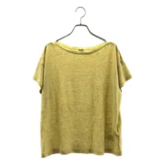 MARGARET HOWELL / マーガレットハウエル | リネンボートネック Tシャツ | F | イエロー系 | レディース