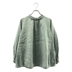 nest robe / ネストローブ | リネン フリル スタンドカラー ブラウス | ミント | レディース