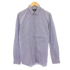 ディーゼル DIESEL カジュアルシャツ 長袖 レギュラーカラー チェック柄 M 青 ブルー /BB