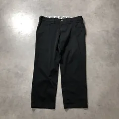 GQ5236◇Dickies：D-2874チノパンツ◇3L◇ブラック系 ディッキーズ ワークパンツ