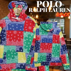 POLO RALPH LAUREN ポロラルフローレン 総柄 ペイズリー柄 マルチカラー パッチワーク 薄手パーカー Lサイズのサムネイル