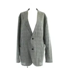 シップス SHIPS ウォッシャブル ドビークロス 2ボタン ジャケット ブレザー シングル L グレー チェック柄 117-00-0167 /AP