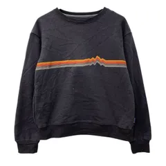 patagonia プリントスウェット トレーナー S ダークグレー パタゴニア プルオーバー 裏起毛 ビックプリント スウェット 秋物 a804-5834
