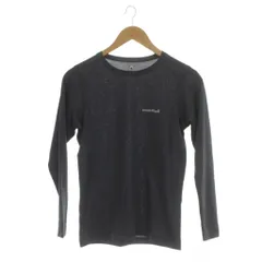 モンベル Montbell Tシャツ S 紺 無地 ラウンドネック 長袖 /JP
