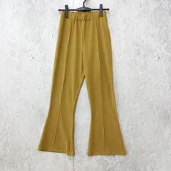 &.NOSTALGIA  アンドドットノスタルジア フレアパンツ ストレッチパンツ フェイクウール ピンタックパンツ カーキ Mサイズ ◎_〇◇のサムネイル