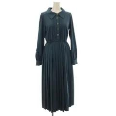 レディアゼル REDYAZEL ロングワンピース F グリーン 長袖 襟付き プリーツスカート /JP